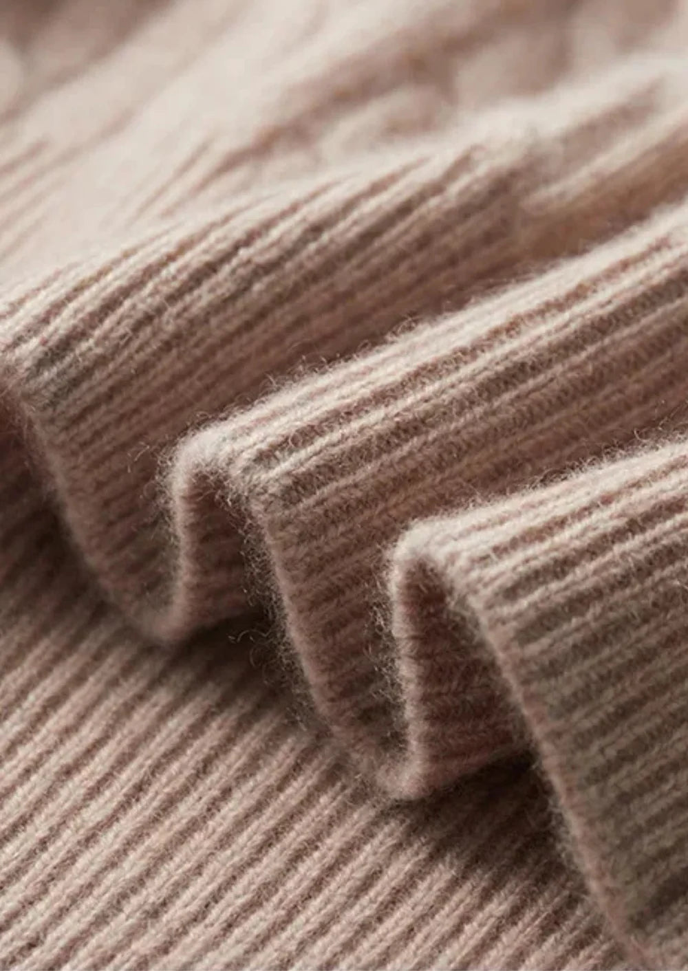 ZUIVERE EXTRA FIJNE MERINO WOL KABEL HALVE RITSSLUITING