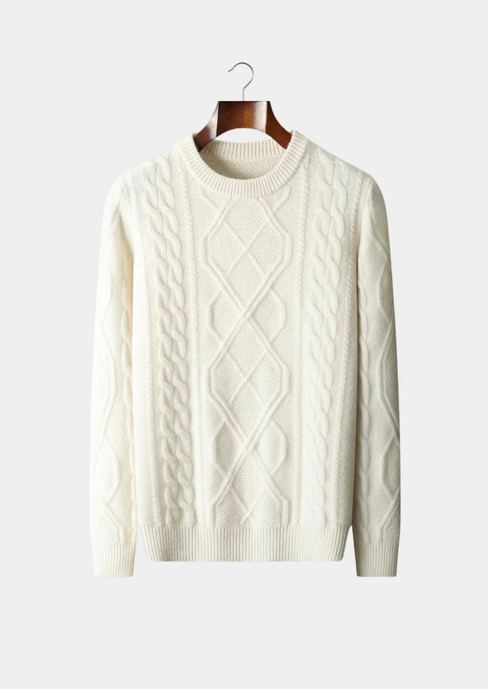 WINTERSE CREWNECK MET ZUIVERE EXTRA FIJNE MERINOWOL