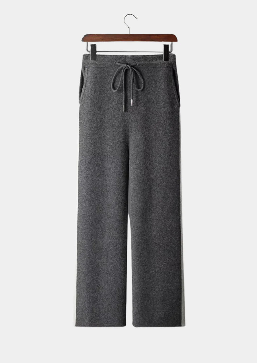 Brede vrijetijdsbroek van zuivere extra fijne merinowol