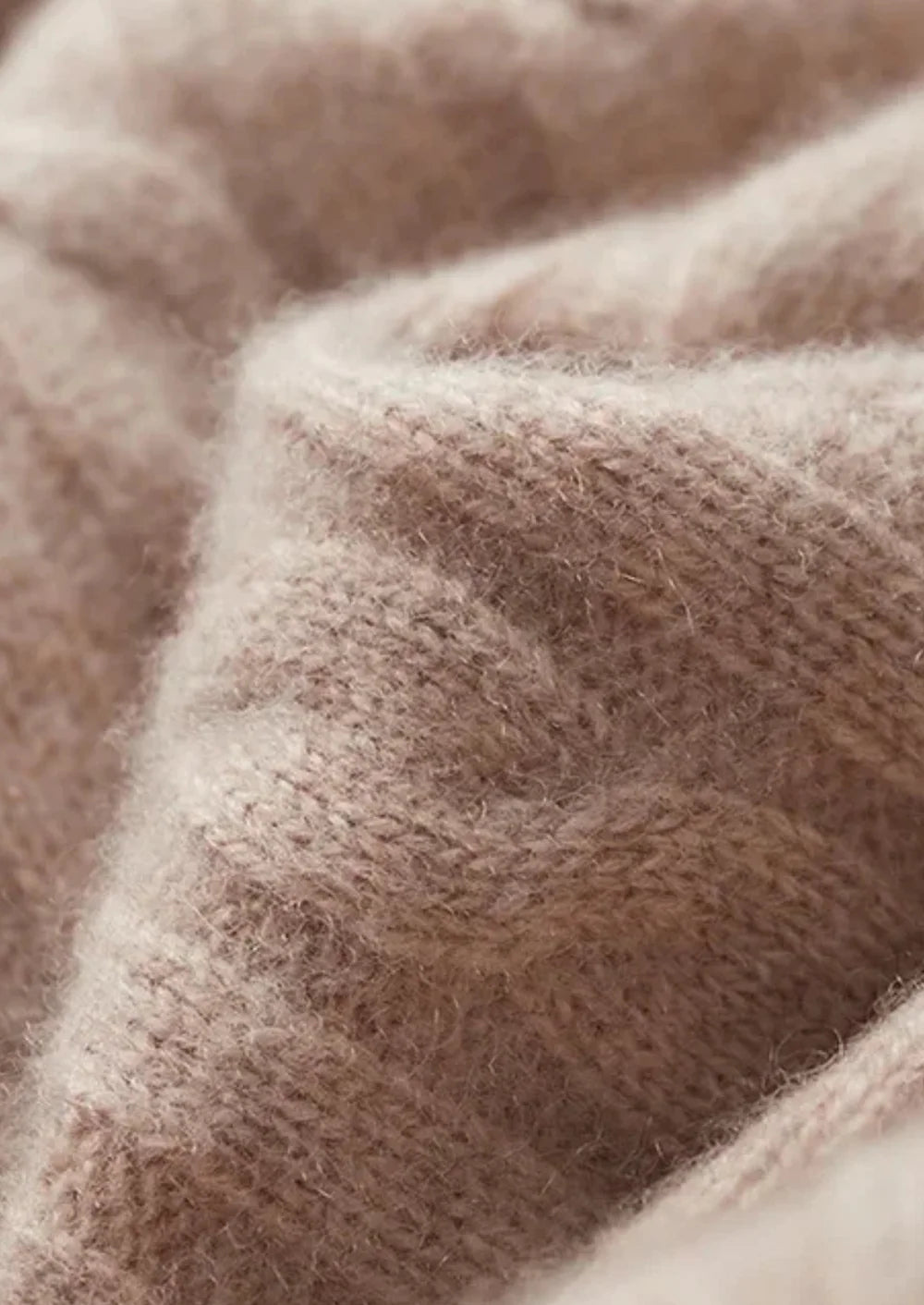 ZUIVERE EXTRA FIJNE MERINO WOL KABEL HALVE RITSSLUITING
