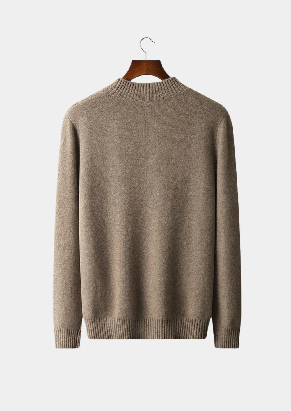 ZUIVERE EXTRA FIJNE MERINOWOL JACQUARD MOCKNECK
