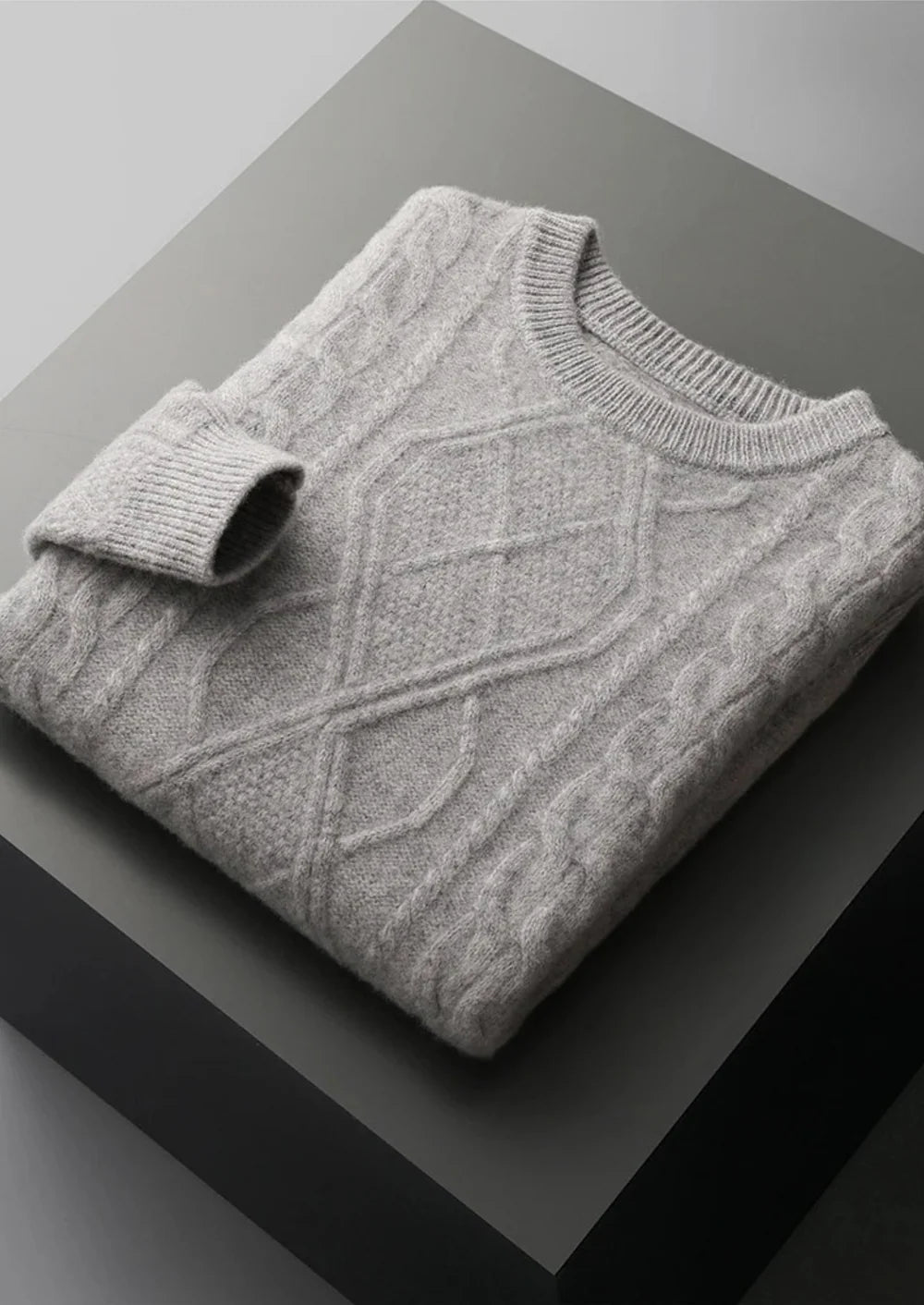 WINTERSE CREWNECK MET ZUIVERE EXTRA FIJNE MERINOWOL