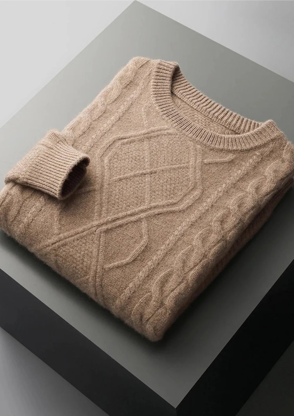 WINTERSE CREWNECK MET ZUIVERE EXTRA FIJNE MERINOWOL