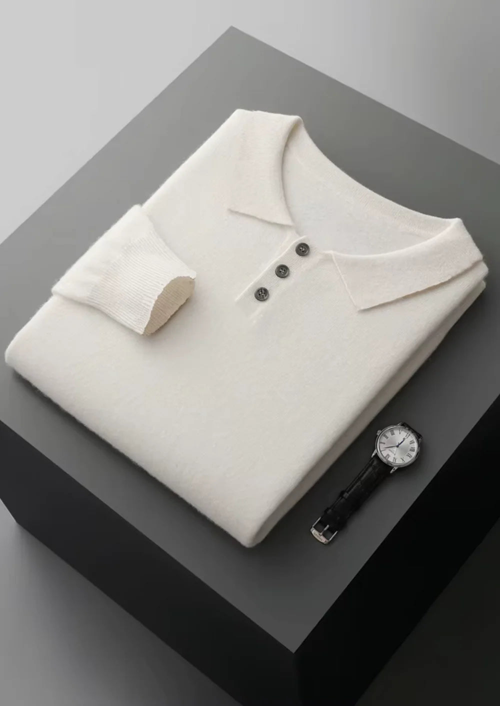 POLO CLASSIQUE EN PURE LAINE MÉRINOS EXTRA-FINE