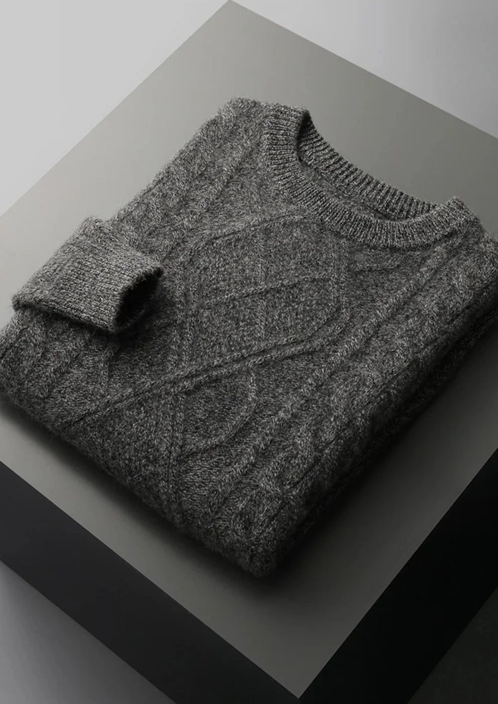 WINTERSE CREWNECK MET ZUIVERE EXTRA FIJNE MERINOWOL