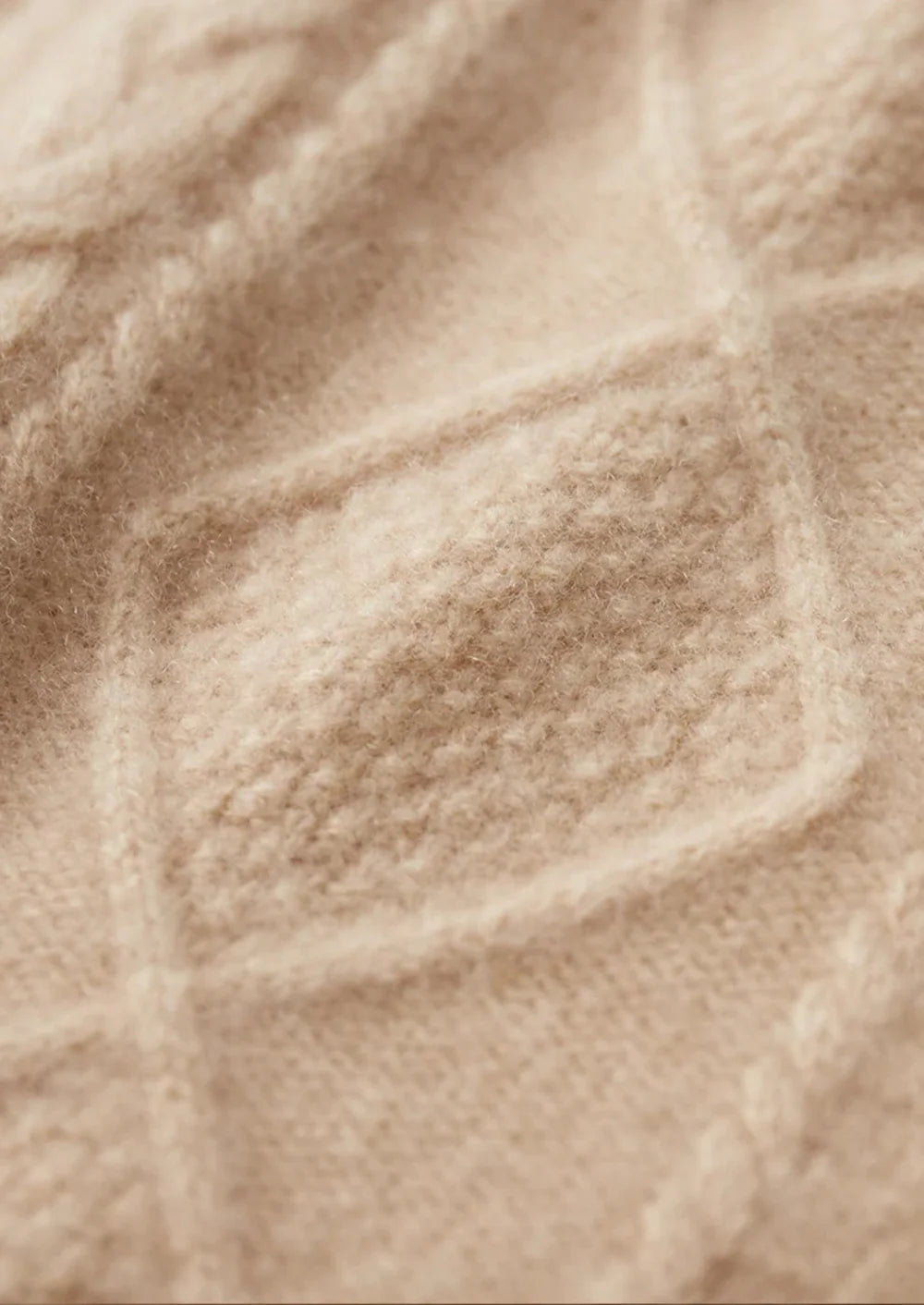 ZUIVERE EXTRA FIJNE MERINOWOL JACQUARD MOCKNECK