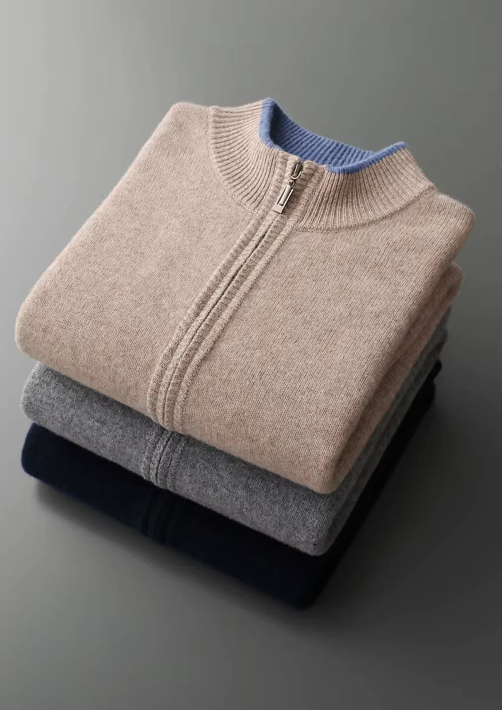 ZUIVERE EXTRA FIJNE MERINOWOLLEN TWEEKLEURIGE RITS CARDIGAN