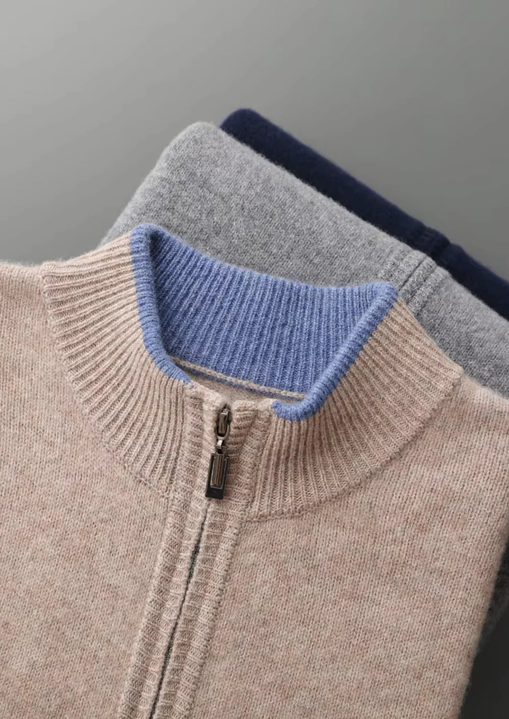 ZUIVERE EXTRA FIJNE MERINOWOLLEN TWEEKLEURIGE RITS CARDIGAN