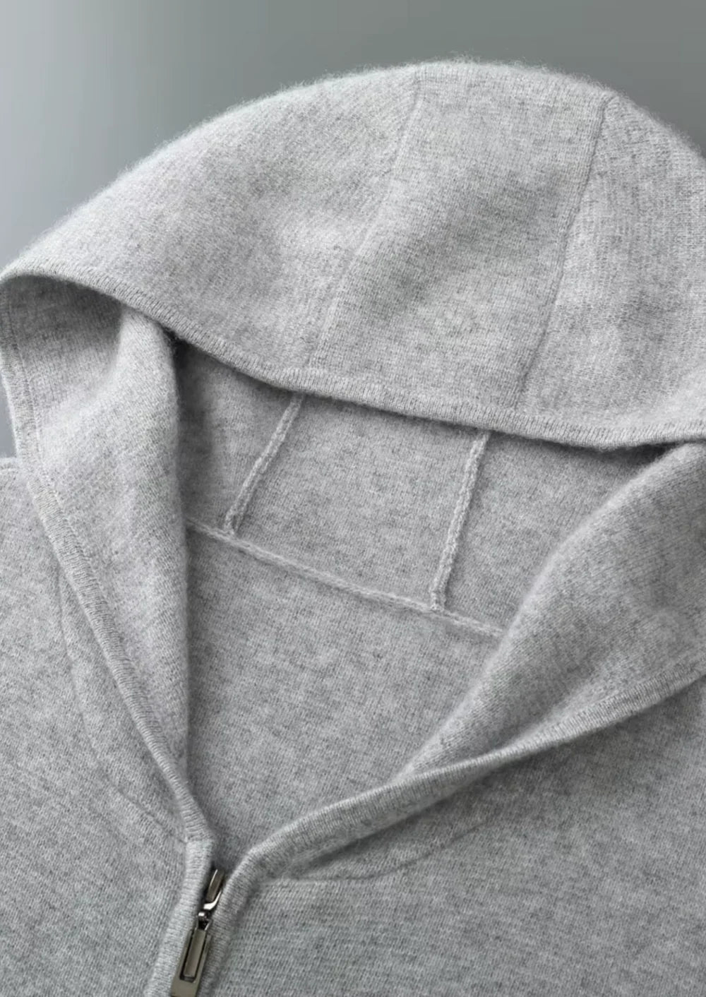 SWEAT À CAPUCHE ZIPPÉ EN LAINE MÉRINOS EXTRA-FINE PURE