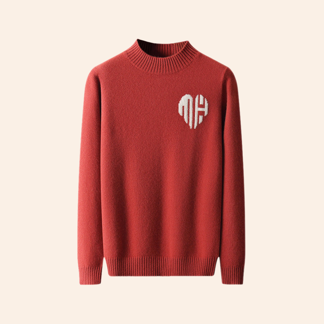 Modaura™ | 100% CASHMERE HEART SWEATER