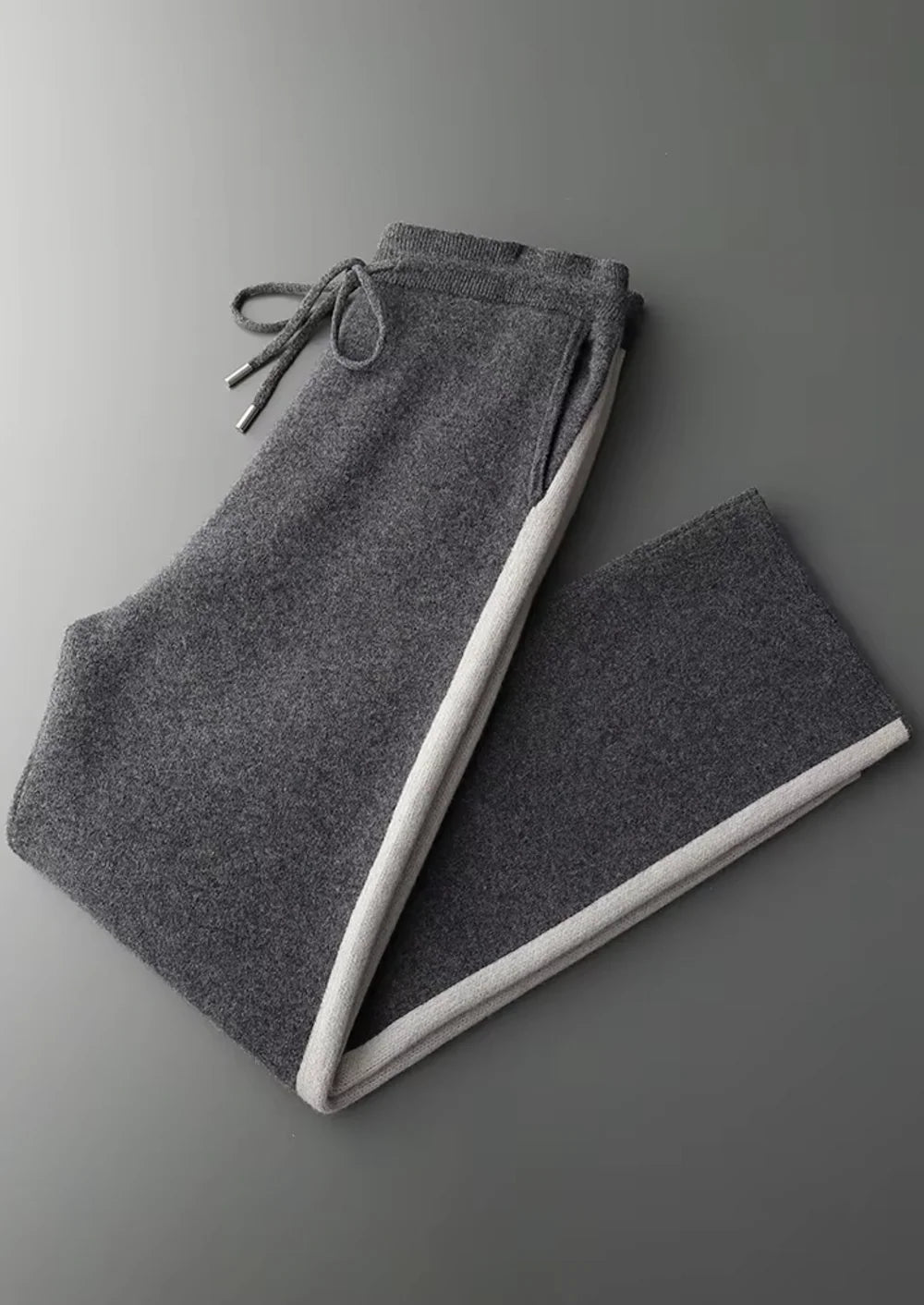 Brede vrijetijdsbroek van zuivere extra fijne merinowol