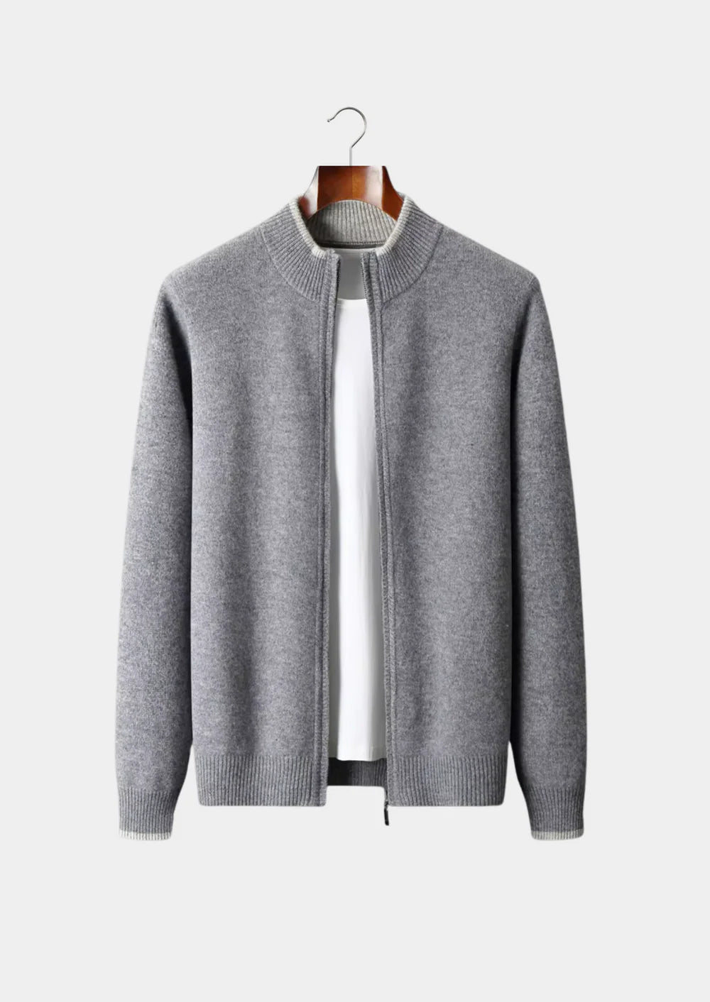 ZUIVERE EXTRA FIJNE MERINOWOLLEN TWEEKLEURIGE RITS CARDIGAN