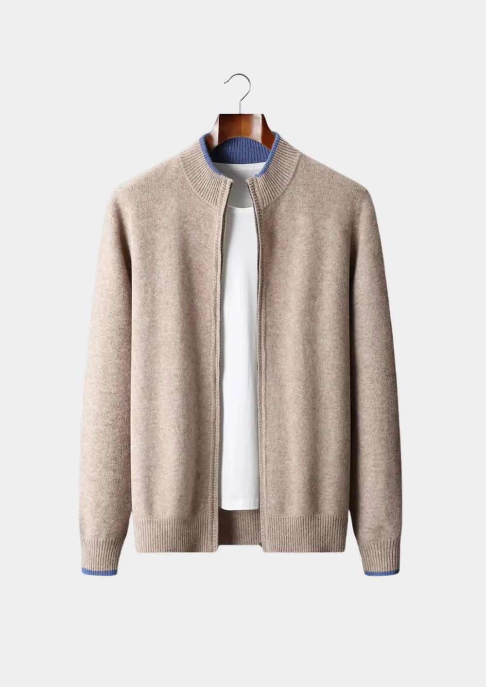 ZUIVERE EXTRA FIJNE MERINOWOLLEN TWEEKLEURIGE RITS CARDIGAN