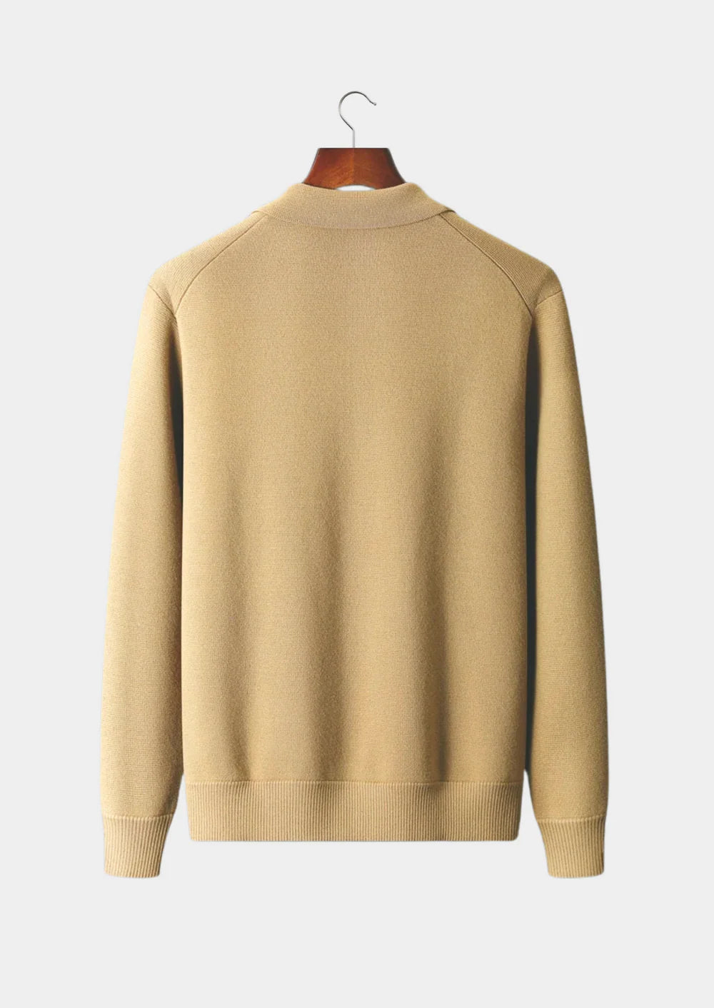 OVERSHIRT VAN ZUIVERE EXTRA FIJNE MERINOWOL MET KNOPEN