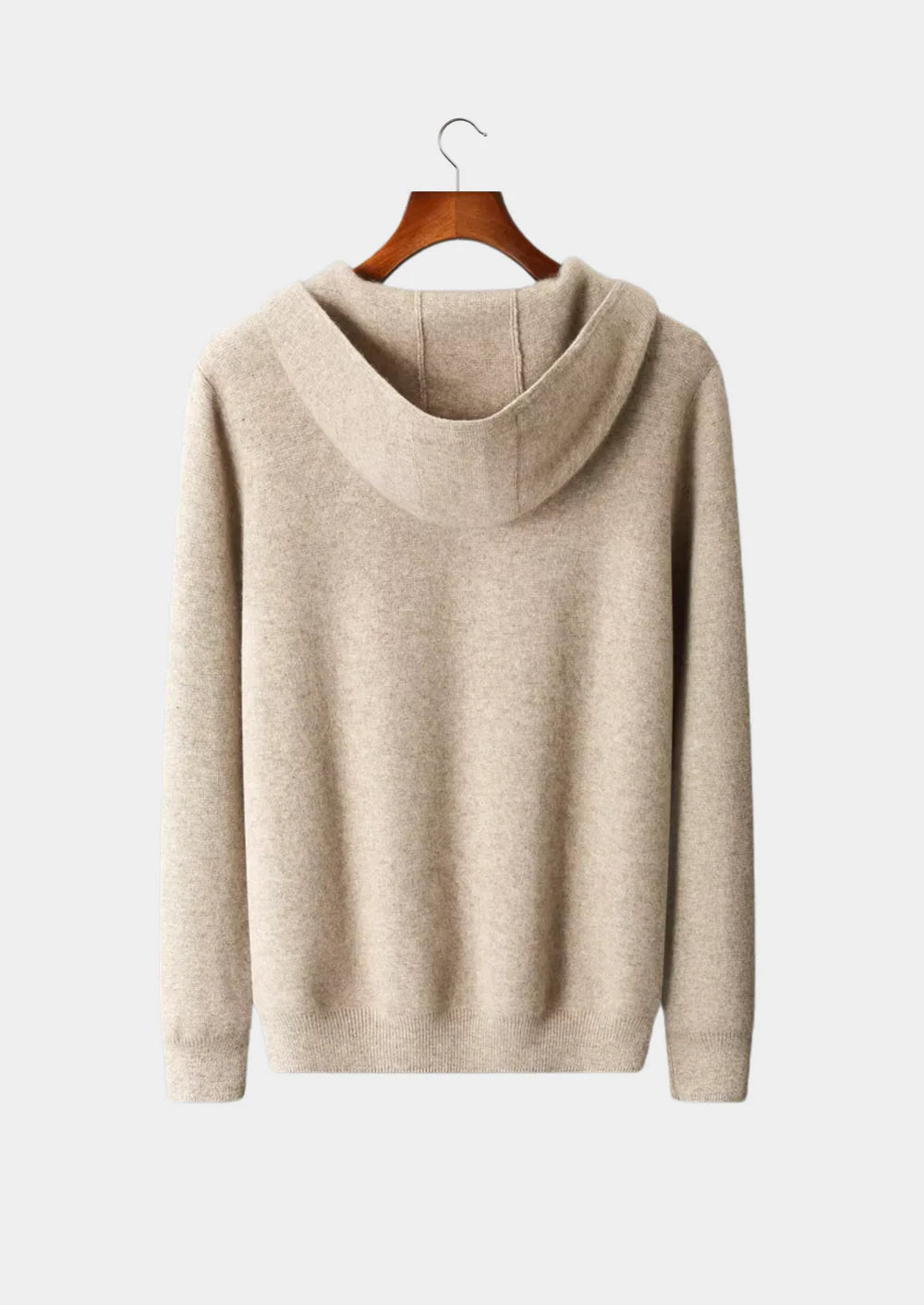 SWEAT À CAPUCHE ZIPPÉ EN LAINE MÉRINOS EXTRA-FINE PURE