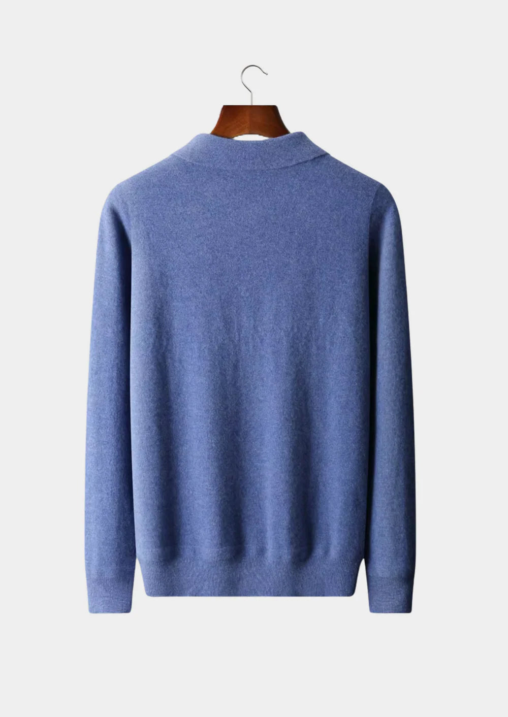 PURE EXTRA FIJNE MERINO WOL POLO MET HALVE RITS