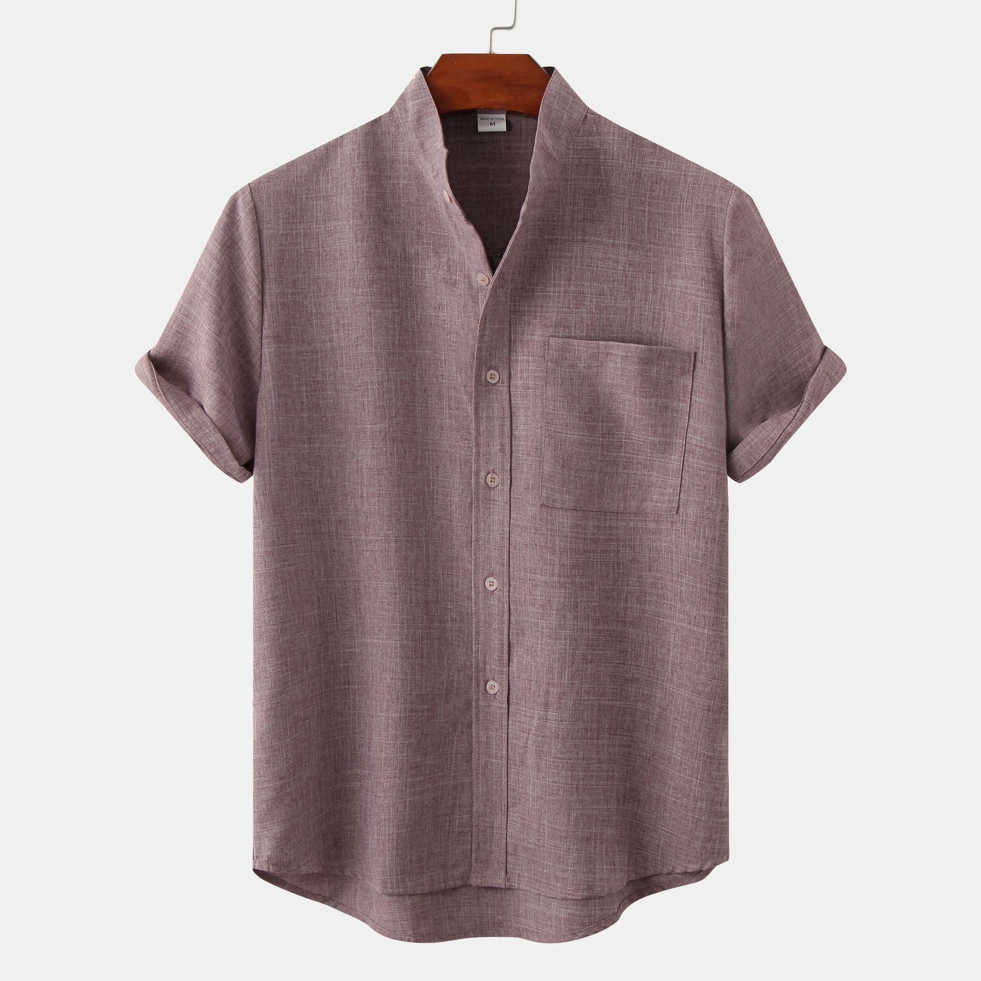 Modaura™ | Plain cotton button-up shirt